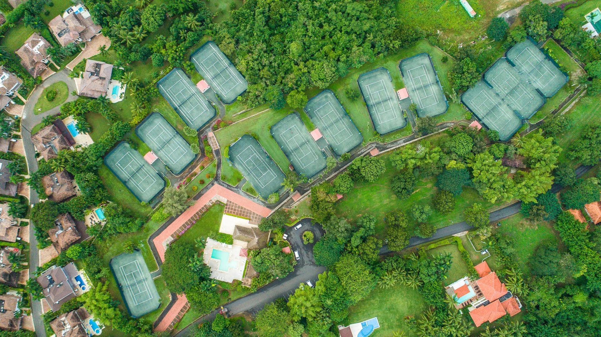 Aerial view of the Casa de Campo Racquet Center